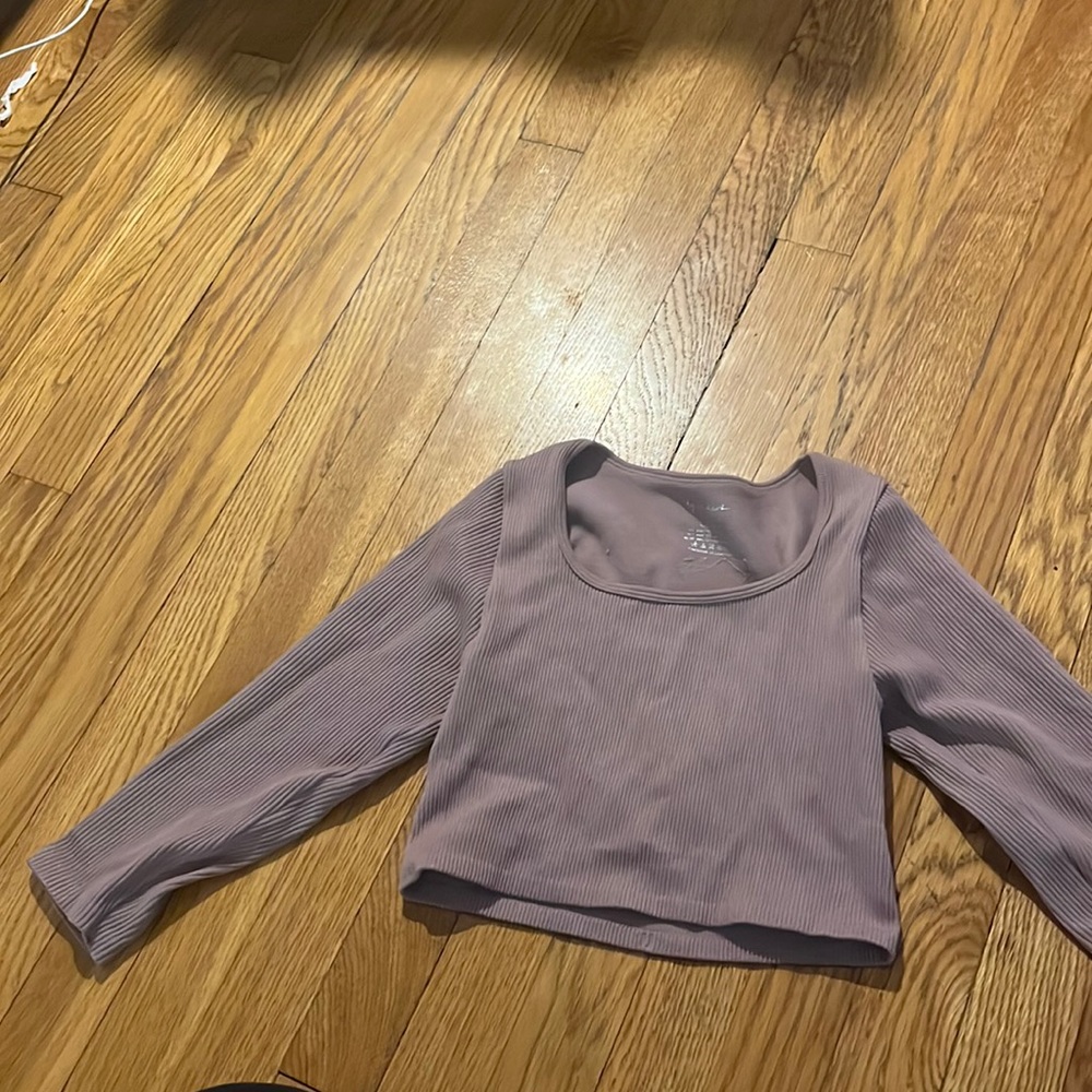 Womens long sleeve crop top